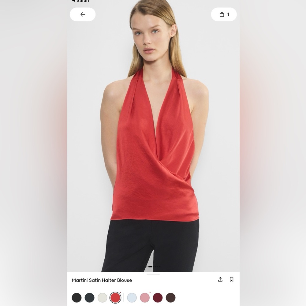 Wilfred Martini Blouse - Satin Halter Top